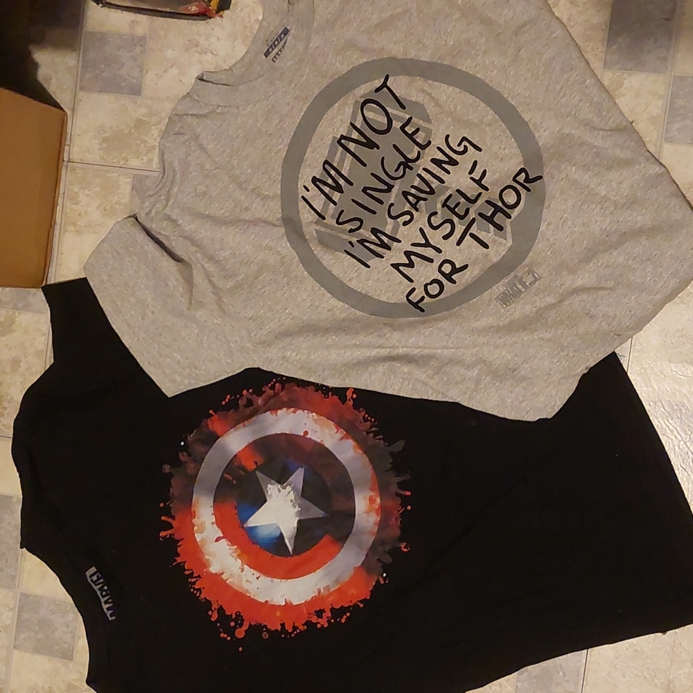 2 Mens size Medium( never worn) t-shirts by Marvel